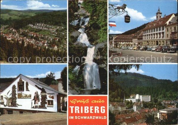 Triberg Schwarzwald Panorama Wasserfall Teilansicht Heimatm