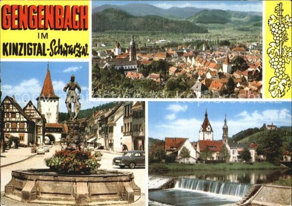 Gengenbach Panorama Markt Brunnen Stadttor Stauweh