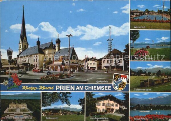 Prien Chiemsee Marktplatz Kirche Warmbad Schäre Chiems