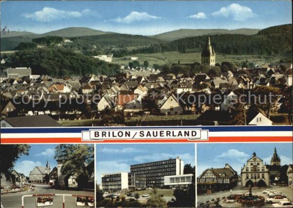 Brilon Stadtblick Teilansichten Markt Brunnen