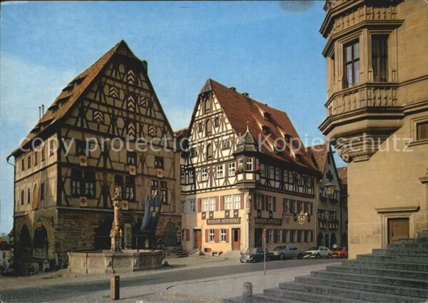 Rothenburg Tauber Reichsstädt Fleisch und Canzhaus mit St