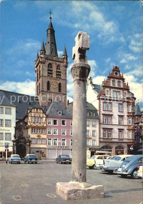 Trier Marktplatz Säule Kirche