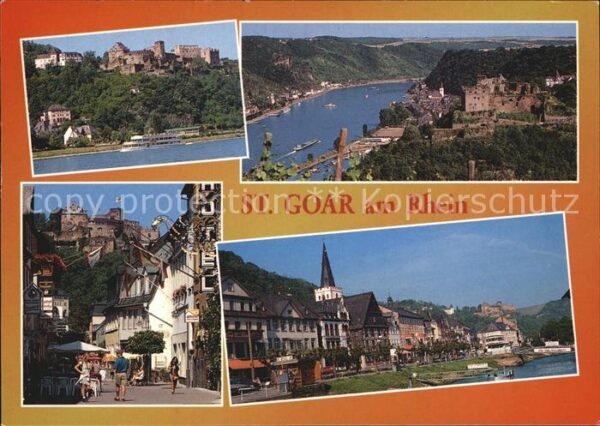 St Goar Rheinpartie Schloss Panorama Strassenpa