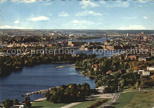 Stockholm Utsikt fran Kaknästornet Djurgarden