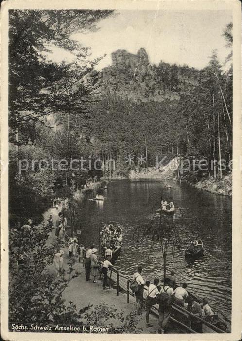 Rathen Saechsische Schweiz Partie am Amselsee