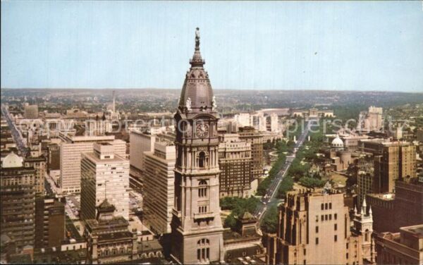 Philadelphia Pennsylvania City Hall Tower Benjamin Franklin Parkw