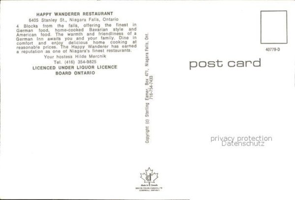 Ontario Canada Sankt Stanley Happy Wanderer Restaurant – Bild 2