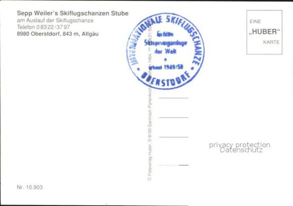 Oberstdorf Sepp Weilers Skiflugschanzen Stube Skif – Bild 2