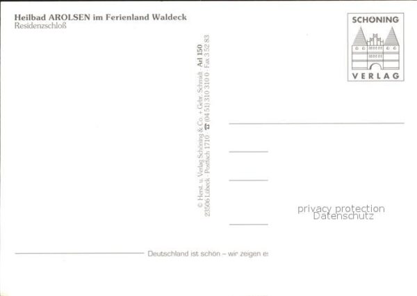 Bad Arolsen Ferienland Waldeck Heilbad Residenzschl – Bild 2