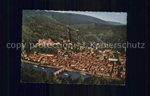 Heidelberg Neckar Blick vom Heiligenbergturm Königstuhl