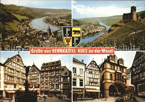 Bernkastel-Kues Burgruine Landshut Markt Rathaus Stadtb