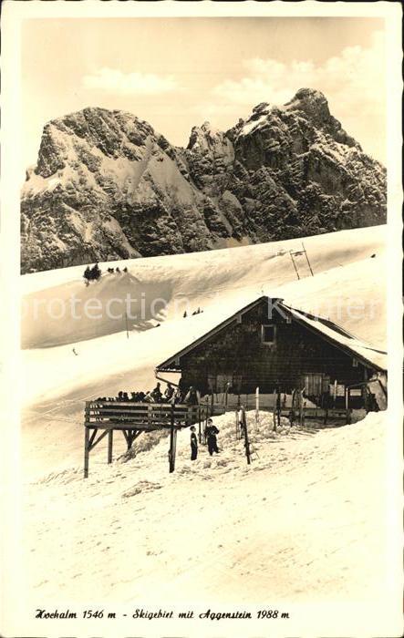 Fuessen Allgaeu Hochalm Skigebiet mit Aggenstein