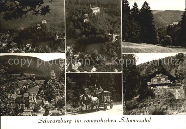 Schwarzburg Thueringer Wald Postkutsche Schwarzatal