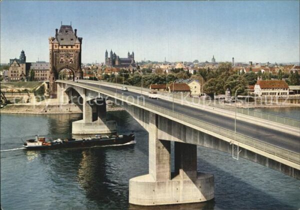 Worms Rhein mit Nibelungenbrücke