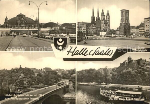 Halle Saale Hauptbahnhof Marktplatz Burg-Giebichens