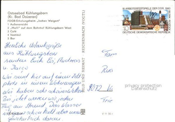 Kuehlungsborn Ostseebad Molli Cafe Vestibül Erholungsheim Joche – Bild 2