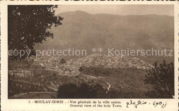 Moulay-Idris Vue generale de la ville sainte