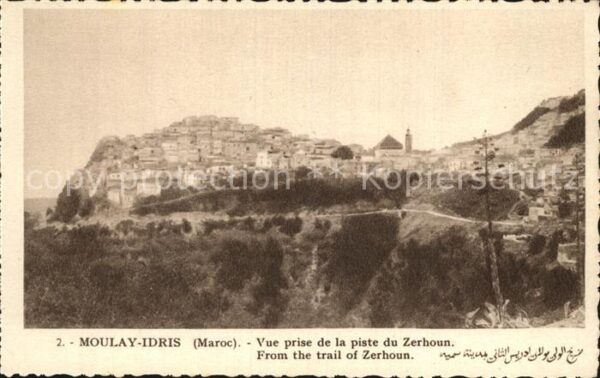 Moulay-Idris Ville sainte vue prise de la piste du Z