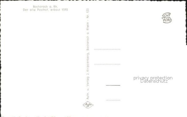 Bacharach Rhein Alter Posthof 16. Jhdt. Torbogen Fachwe – Bild 2