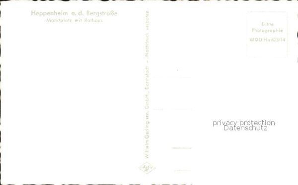 Heppenheim Bergstrasse Marktplatz mit Rathaus – Bild 2