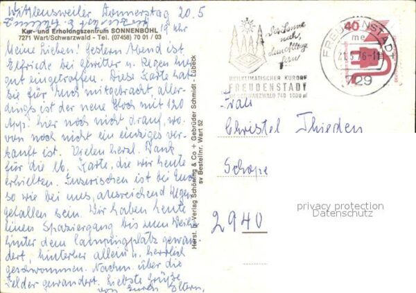 Wart Altensteig Kurzentrum Erholungszentrum Sonnenbühl – Bild 2