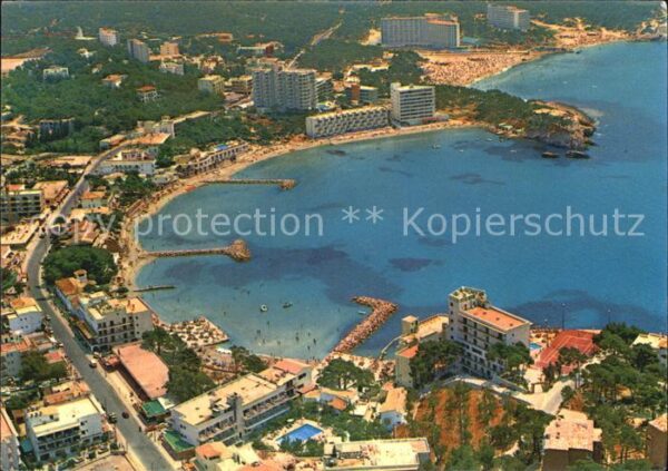 Paguera Mallorca Islas Baleares Hafen Strand Hotels Fliegeraufnahme