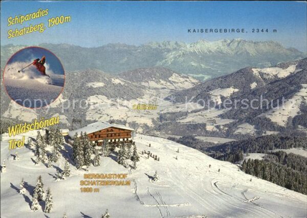 Wildschoenau Tirol Berggasthof Schatzbergalm Wintersportpl