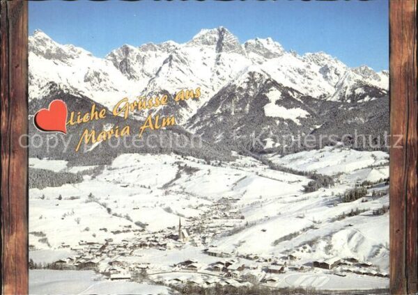 Maria Alm Steinernen Meer Wintersportzentrum Alpen Fliegeraufnahm