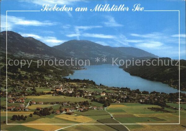 Seeboden Millstaettersee Alpenseebad Fliegeraufnahme
