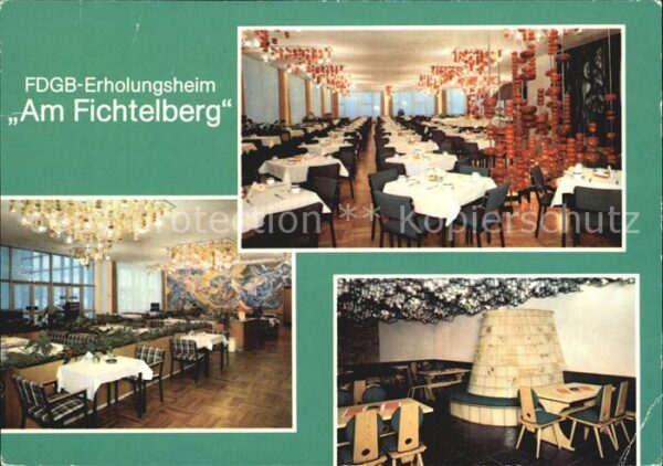 Oberwiesenthal Erzgebirge FDGB Erholungsheim Am Fichtelberg Speis