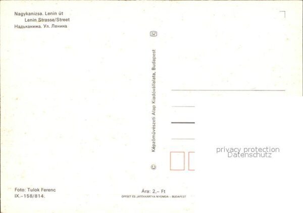 Nagykanizsa Lenin ut Leninstrasse – Bild 2