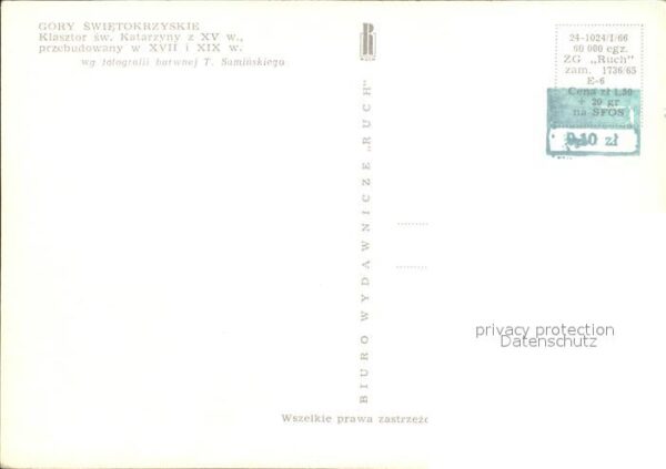 Gory Swietokrzyskie Klasztor sw. Katarzyny z XV w. Kloster – Bild 2