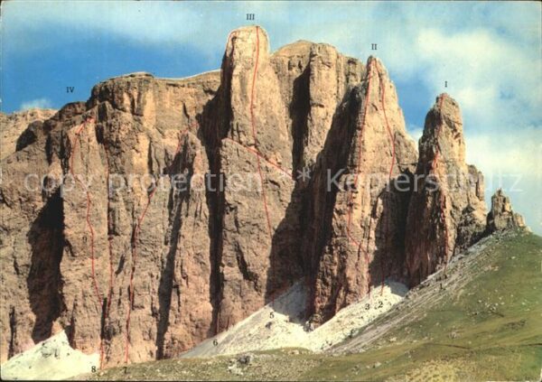 Dolomiti Torri di Sella Gebirgspanorama Dolomite