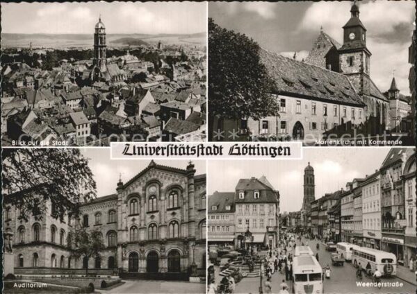 Goettingen Niedersachsen Stadtbild mit Kirche Marienkirche Komme