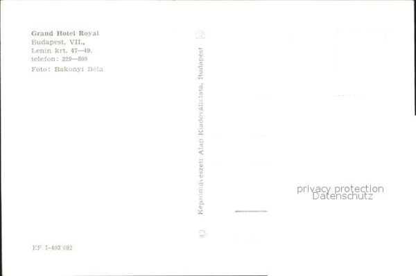 Budapest Grand Hotel Royal Halle Restaurant – Bild 2