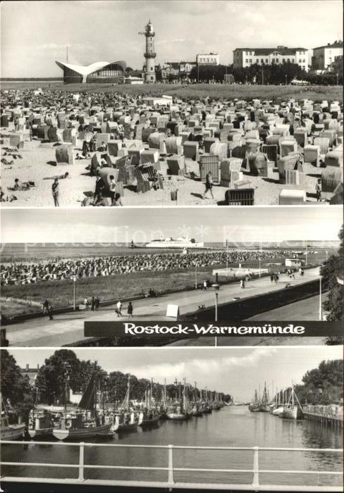 Warnemuende Ostseebad Strand Teepott Leuchtturm Promenade Alt
