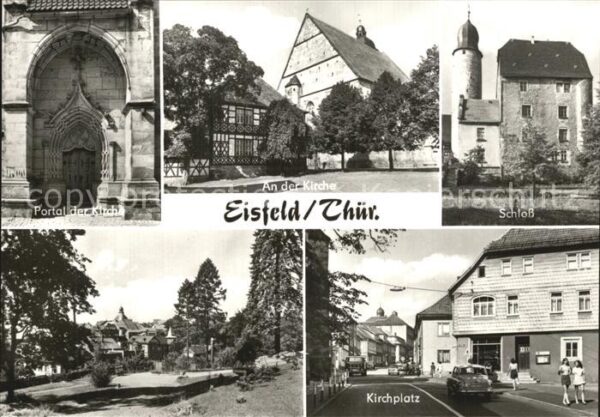 Eisfeld Portal der Kirche Schloss Kirchplatz