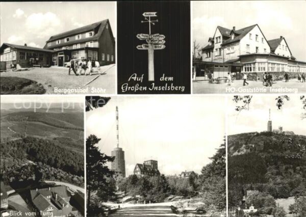 Grosser Inselsberg Berggasthof Stöhr HO Gaststätte Blick v
