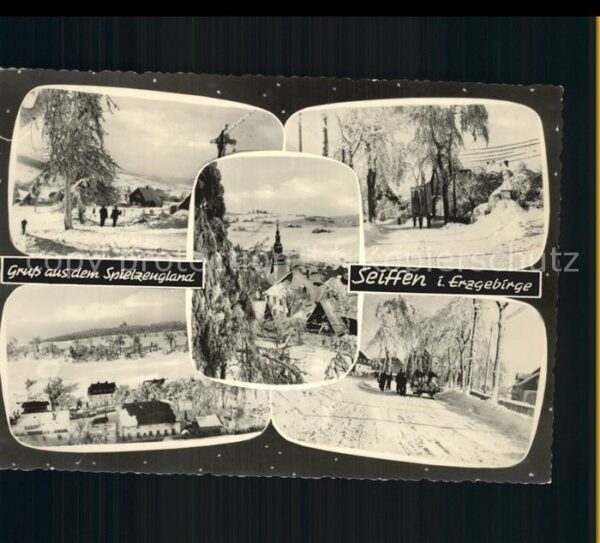 Seiffen Erzgebirge Teilansichten Wintersportplatz Winterim
