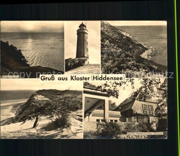Kloster Hiddensee Sonnenuntergang Küste Leuchtturm Dornbu