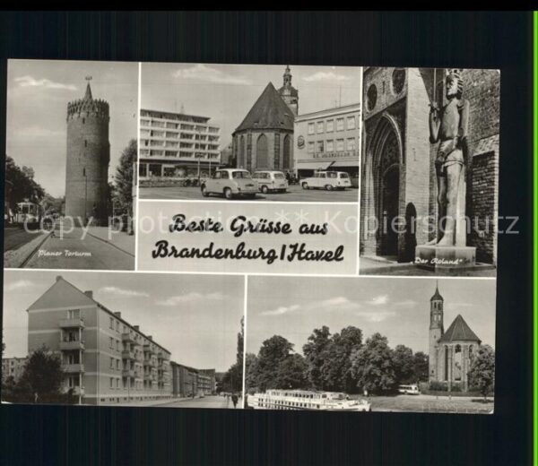 Brandenburg Havel Plauer Torturm Marktplatz Kirche Roland