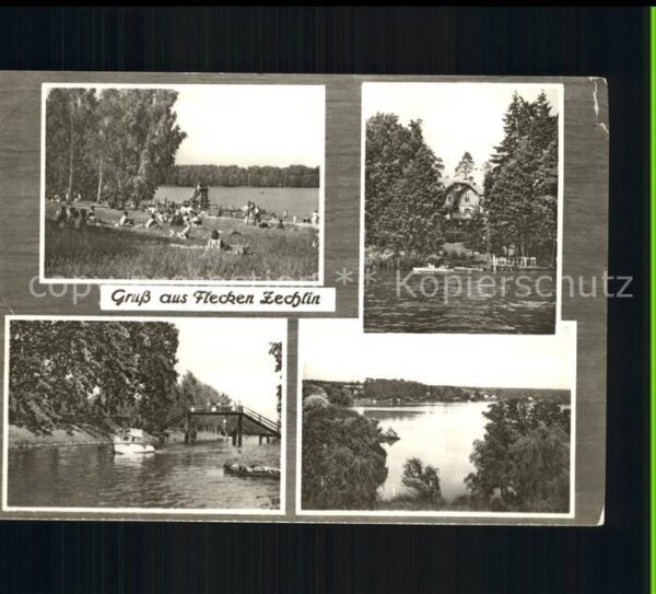 Flecken Zechlin Badestrand am Schwarzen See Rheinsberge