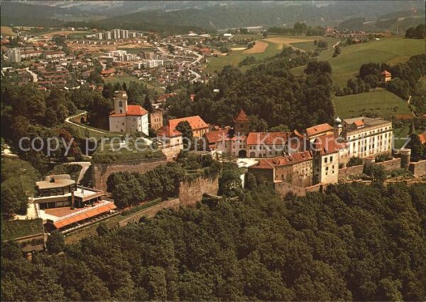 Passau Veste Oberhaus mit Stadtteil Grubweg Fl