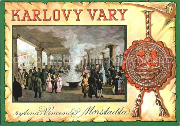 Karlovy Vary Vridlo Vincenc Morstadt 1836 dobovy ryt