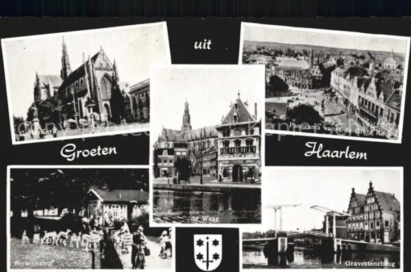 Haarlem Gravestenburg Panorama aus dem Kirchtur