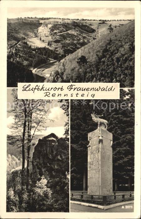 Frauenwald Thueringen Rennsteig Denkmal