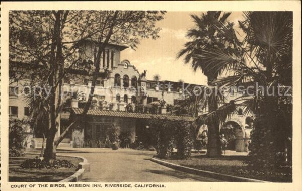 Riverside California Court of the birds Mission Inn