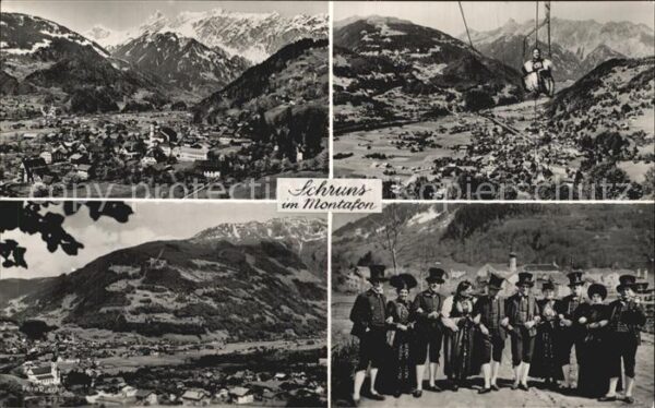 Schruns Vorarlberg Seilbahn Tracht Stadtansicht