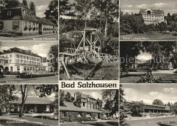 Bad Salzhausen Trinkhalle Wasserrad Saline