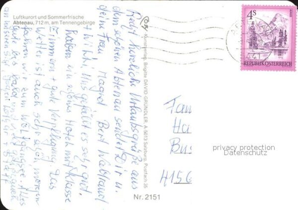 Abtenau Teilansicht Kirche Wasserfall – Bild 2